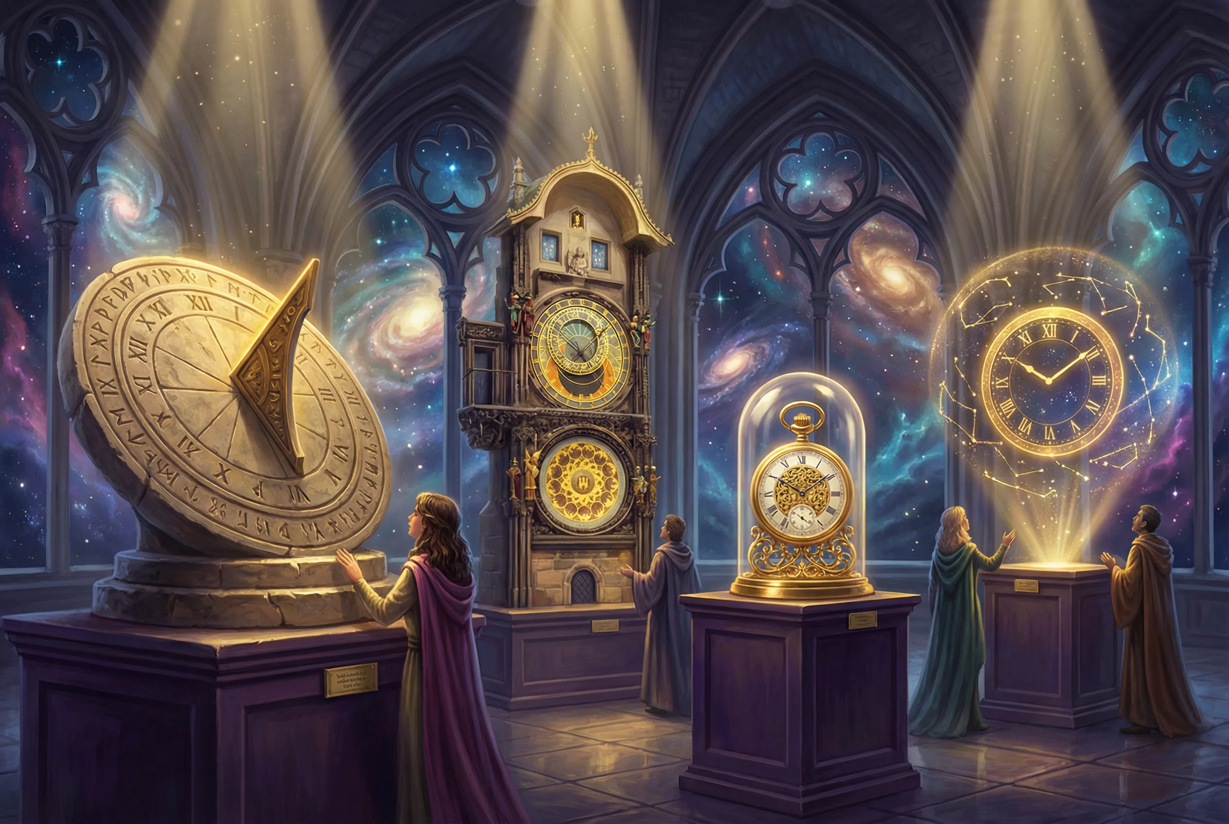 古典时钟收藏 - 象征 排列三 的时间印记